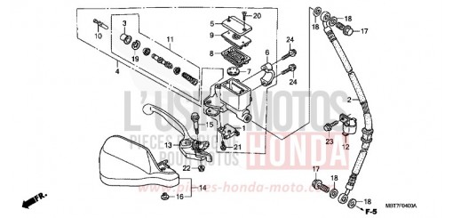 MAITRE-CYLINDRE FREIN AV. (XL1000V) XL1000V9 de 2009